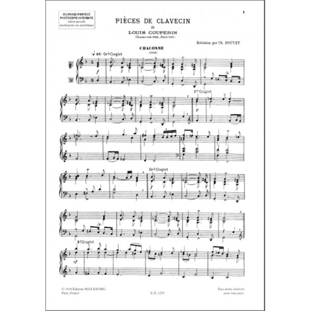 Pieces De Clavecin Ou De Piano - Volume 2 (Bouvet)